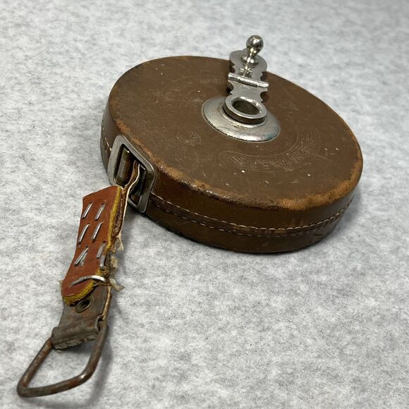 Vintage 50’ Metallic Tape Measure The Lufkin Rule Co 503 Made In USA Decor Craft - Picture 12 of 12